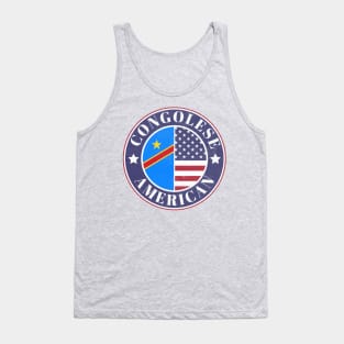 Proud Congolese-American Badge - Democratic Republic of the Congo Flag Tank Top